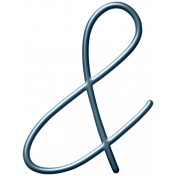 Winter Day Alphas- Ampersand- Metal Script