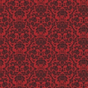 Gothical Papers- Paper 03- Red Damask Skulls