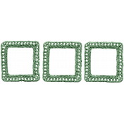 Jane- Green Crochet Triple Frame