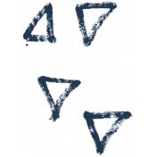XY- Marker Doodles- Navy Triangles