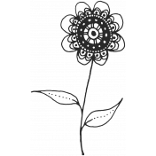 Work Day- Zentangle Doodles- Flower 5