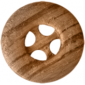 Autumn Day- Elements- Wooden Button