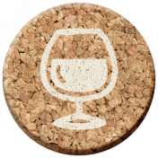 Pour Me A Wine- Elements- Cork Circle Wine Glass Full
