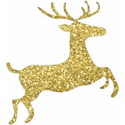 Christmas Day- Elements- Gold Deer