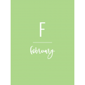 Back To Basics Month Cards- February 31