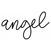 Winter Day Word Art – Angel Sticker