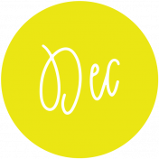 New Day Month Labels- Yellow December