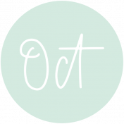 New Day Month Labels- Light Mint October