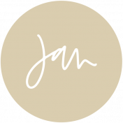 New Day Month Labels- Tan January