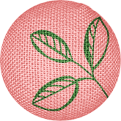 Our House Garden,Elements- Pink Fabric Button