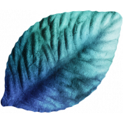 Reflections At Night- Ombre' Fabric Leaf