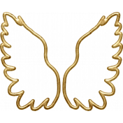 A Little Sparkle {Elements}- Gold Metal Angel Wings