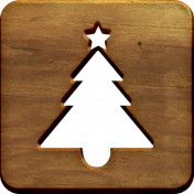 A Little Sparkle {Elements}- Wooden Block With Tree Cutout
