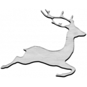 Christmas Day- Wood Veneer Deer Template
