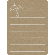 Toolbox Calendar 2- General Doodled Journal Card- Umbrella