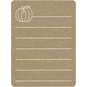 Toolbox Calendar 2- Monthly Doodled Journal Card- Pumpkin 2