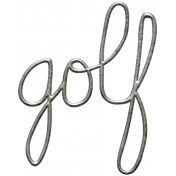 Toolbox Calendar- Metal Word Art- Golf