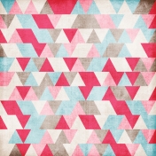 For The Love Of My Girls- Pink & Blue Geometric Paper