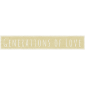 A Mother's Love- Word Snippet- Generations of Love