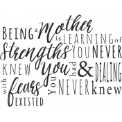 A Mother's Love- Word Art Phrase- Strengths