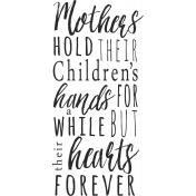 A Mother's Love- Word Art Phrase- Hands