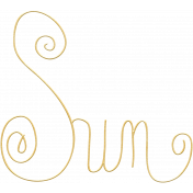 Summer Day- Sun Word Art