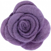 Cozy Day- Purple Felt Flower