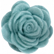 Cozy Day- Teal Felt Flower