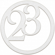 Toolbox Numbers- White Circle Number 23