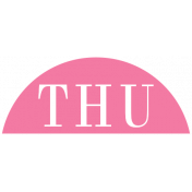 Toolbox Calendar- Date Sticker Kit- Days- Dark Pink Thursday