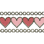 Winter Fun- Heart Border Doodle