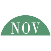 Toolbox Calendar- Date Sticker Kit- Months- Dark Green November