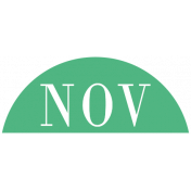 Toolbox Calendar- Date Sticker Kit- Months- Green November