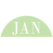 Toolbox Calendar- Date Sticker Kit- Months- Light Green January