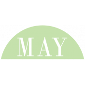 Toolbox Calendar- Date Sticker Kit- Months- Light Green May