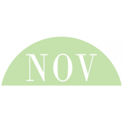 Toolbox Calendar- Date Sticker Kit- Months- Light Green November