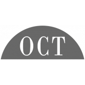Toolbox Calendar- Date Sticker Kit- Months- Black October