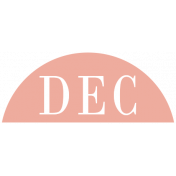 Toolbox Calendar- Date Sticker Kit- Days- Dark Peach December