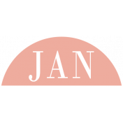 Toolbox Calendar- Date Sticker Kit- Days- Dark Peach January