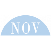 Toolbox Calendar- Date Sticker Kit- Months- Light Blue November