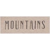 Winter Day- Mountains Word Art