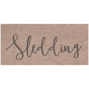 Winter Day- Sledding Word Art