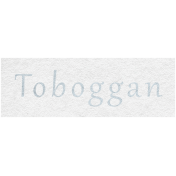 Winter Day- Toboggan Word Art