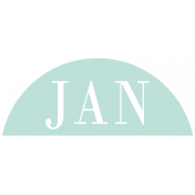 Toolbox Calendar- Date Sticker Kit- Months- Light Teal January