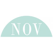 Toolbox Calendar- Date Sticker Kit- Months- Light Teal November