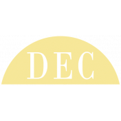 Toolbox Calendar- Date Sticker Kit- Months- Light Yellow December