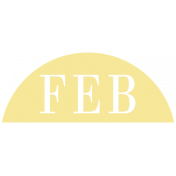Toolbox Calendar- Date Sticker Kit- Months- Light Yellow February