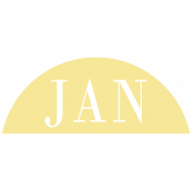 Toolbox Calendar- Date Sticker Kit- Months- Light Yellow January