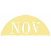 Toolbox Calendar- Date Sticker Kit- Months- Light Yellow November