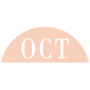 Toolbox Calendar- Date Sticker Kit- Months- Peach October